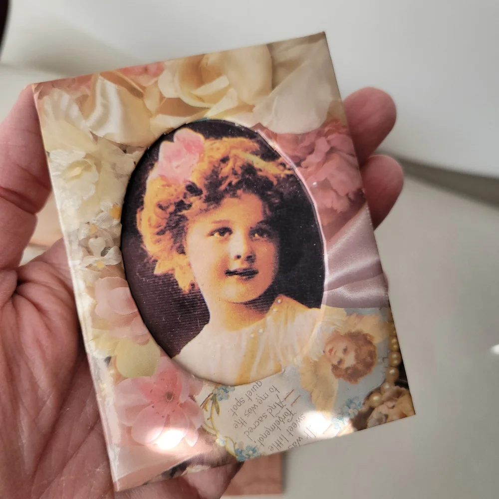 Angel Notecards (2) & Shabby Chic Victorian Look Mini Frame FINAL PRICE